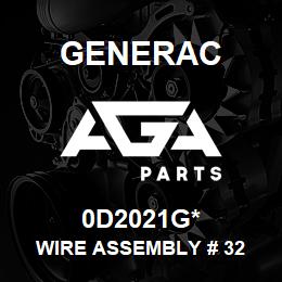 0D2021G* Generac WIRE ASSEMBLY # 32 | AGA Parts