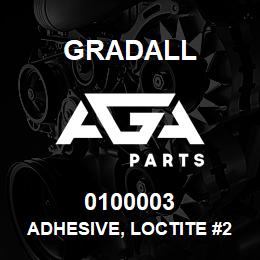 0100003 Gradall ADHESIVE, LOCTITE #277 | AGA Parts