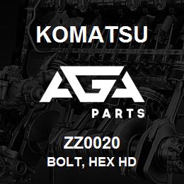 ZZ0020 Komatsu BOLT, HEX HD | AGA Parts