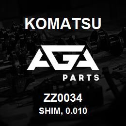 ZZ0034 Komatsu SHIM, 0.010 | AGA Parts