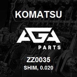 ZZ0035 Komatsu SHIM, 0.020 | AGA Parts