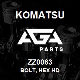ZZ0063 Komatsu BOLT, HEX HD | AGA Parts