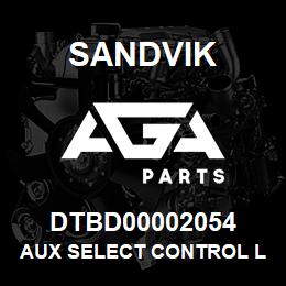 DTBD00002054 Sandvik AUX SELECT CONTROL LEVER | AGA Parts