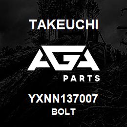 YXNN137007 Takeuchi BOLT | AGA Parts