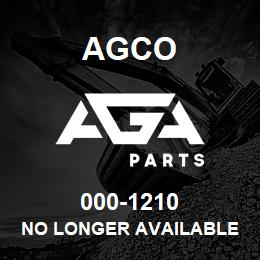 000-1210 Agco NO LONGER AVAILABLE | AGA Parts