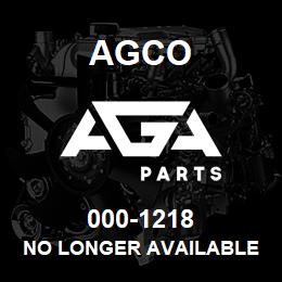 000-1218 Agco NO LONGER AVAILABLE | AGA Parts
