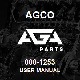 000-1253 Agco USER MANUAL | AGA Parts