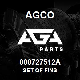 000727512A Agco SET OF FINS | AGA Parts