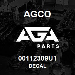 00112309U1 Agco DECAL | AGA Parts
