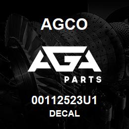00112523U1 Agco DECAL | AGA Parts