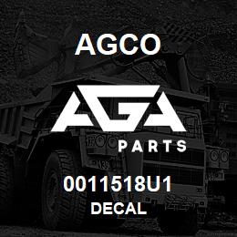 0011518U1 Agco DECAL | AGA Parts