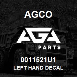 0011521U1 Agco LEFT HAND DECAL | AGA Parts