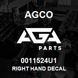 0011524U1 Agco RIGHT HAND DECAL | AGA Parts