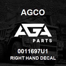 0011697U1 Agco RIGHT HAND DECAL | AGA Parts