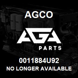0011884U92 Agco NO LONGER AVAILABLE | AGA Parts