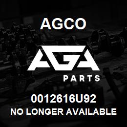 0012616U92 Agco NO LONGER AVAILABLE | AGA Parts