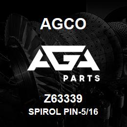 Z63339 Agco SPIROL PIN-5/16 | AGA Parts