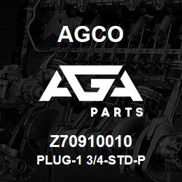 Z70910010 Agco PLUG-1 3/4-STD-P | AGA Parts