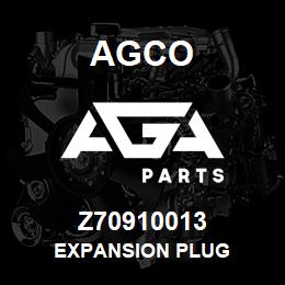 Z70910013 Agco EXPANSION PLUG | AGA Parts