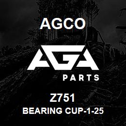 Z751 Agco BEARING CUP-1-25 | AGA Parts