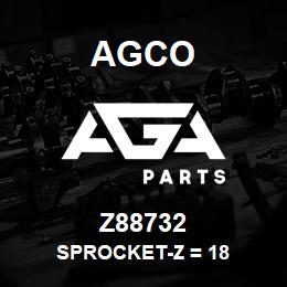 Z88732 Agco SPROCKET-Z = 18 | AGA Parts