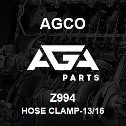 Z994 Agco HOSE CLAMP-13/16 | AGA Parts