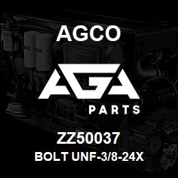 ZZ50037 Agco BOLT UNF-3/8-24X | AGA Parts
