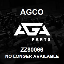 ZZ80066 Agco NO LONGER AVAILABLE | AGA Parts