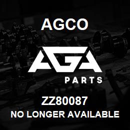 ZZ80087 Agco NO LONGER AVAILABLE | AGA Parts