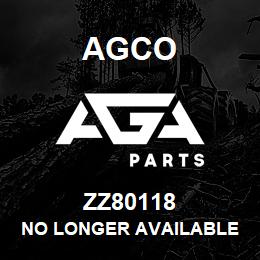 ZZ80118 Agco NO LONGER AVAILABLE | AGA Parts