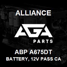ABP A675DT Alliance BATTERY, 12V PASS CAR GRP75/86 650CCA | AGA Parts