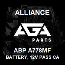 ABP A778MF Alliance BATTERY, 12V PASS CAR GRP78 800CCA | AGA Parts