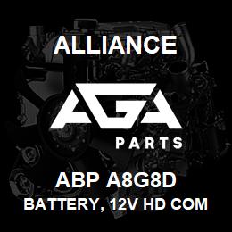 ABP A8G8D Alliance BATTERY, 12V HD COM AGM GRP8D 1150CCA | AGA Parts