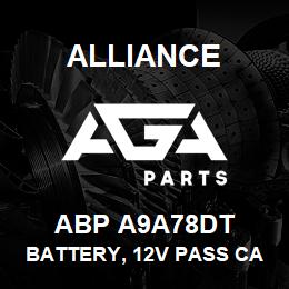 ABP A9A78DT Alliance BATTERY, 12V PASS CAR AGM GRP78 800CCA | AGA Parts