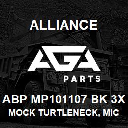 ABP MP101107 BK 3X Alliance MOCK TURTLENECK, MICROFIBRE -LNG SLV BLCK | AGA Parts