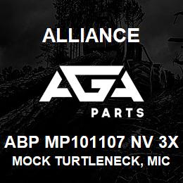 ABP MP101107 NV 3X Alliance MOCK TURTLENECK, MICROFIBRE -LNG SLV NAVY | AGA Parts