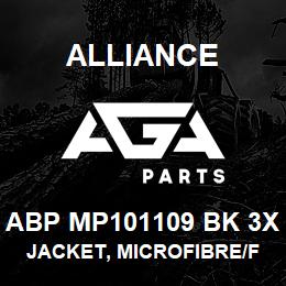 ABP MP101109 BK 3X Alliance JACKET, MICROFIBRE/FLEECE LINED BLCK | AGA Parts