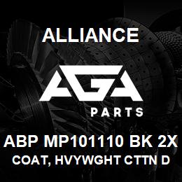 ABP MP101110 BK 2X Alliance COAT, HVYWGHT CTTN DUCK QUILTED BLCK | AGA Parts
