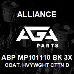 ABP MP101110 BK 3X Alliance COAT, HVYWGHT CTTN DUCK QUILTED BLCK | AGA Parts