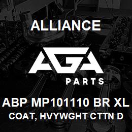 ABP MP101110 BR XL Alliance COAT, HVYWGHT CTTN DUCK QUILTED BRWN | AGA Parts