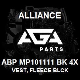 ABP MP101111 BK 4X Alliance VEST, FLEECE BLCK | AGA Parts