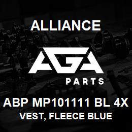 ABP MP101111 BL 4X Alliance VEST, FLEECE BLUE | AGA Parts