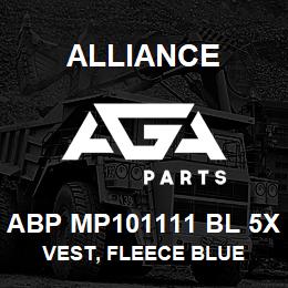 ABP MP101111 BL 5X Alliance VEST, FLEECE BLUE | AGA Parts