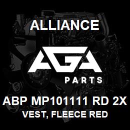 ABP MP101111 RD 2X Alliance VEST, FLEECE RED | AGA Parts
