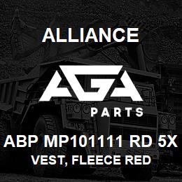 ABP MP101111 RD 5X Alliance VEST, FLEECE RED | AGA Parts