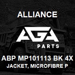 ABP MP101113 BK 4X Alliance JACKET, MICROFIBRE POPLIN LINED BLCK | AGA Parts