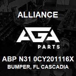 ABP N31 0CY201116X Alliance BUMPER, FL CASCADIA REPLACES PLASTIC | AGA Parts