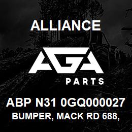 ABP N31 0GQ000027 Alliance BUMPER, MACK RD 688, 690-6IN BRAKE-BK | AGA Parts