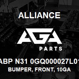 ABP N31 0GQ000027L01 Alliance BUMPER, FRONT, 10GA CHROME, 10 IN. OPEN END, MACK RD 688, RD 690 | AGA Parts