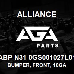 ABP N31 0GS001027L01 Alliance BUMPER, FRONT, 10GA CHROME, TOW/HITCH HOLES, 10 IN. OPEN END, MACK RD SBFA W/OPEN ENDS, 6 IN. BREAK-BACK | AGA Parts